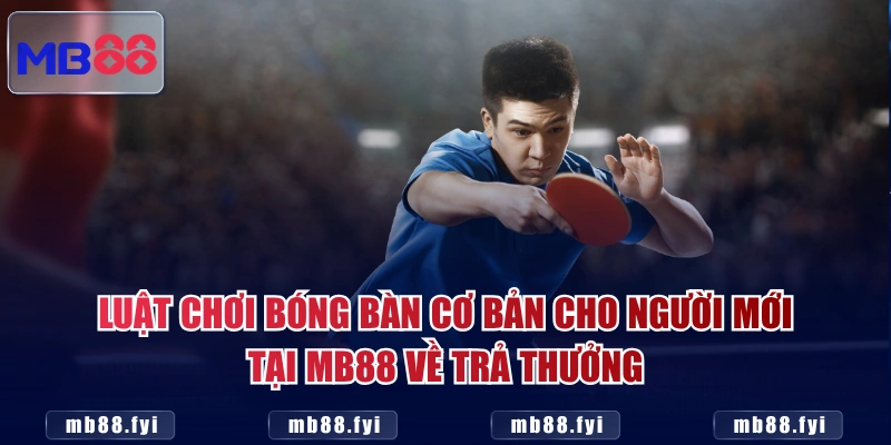 Luật chơi bóng bàn cơ bản cho người mới tại MB88 về trả thưởng