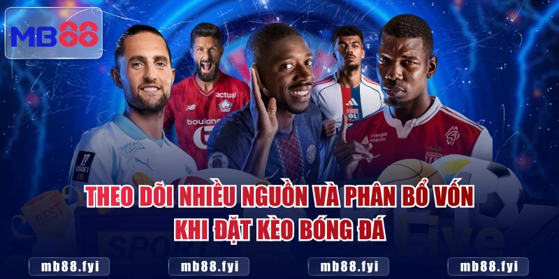 Theo dõi nhiều nguồn và phân bổ vốn khi đặt kèo bóng đá